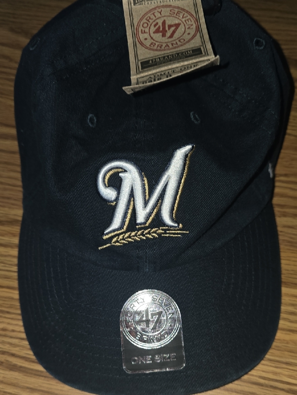 '47 Brand Navy Blue Hat with Red Logo Tag
